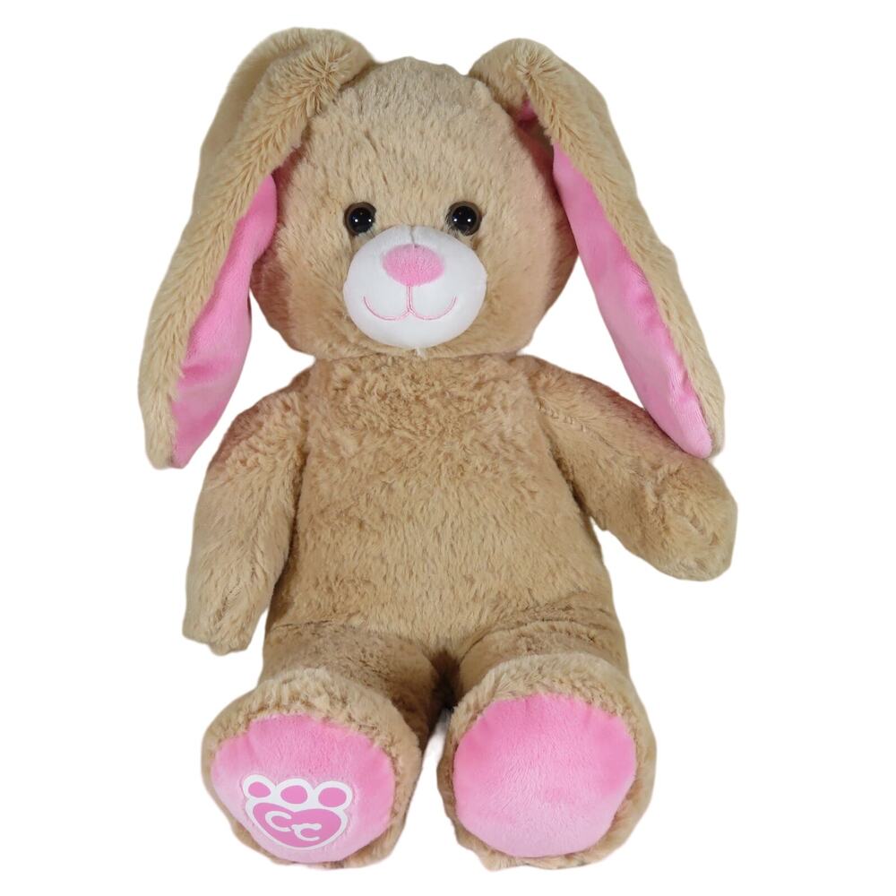 Build A Bear Bunny Rabbit Plush Tan with Pink Stuffed Animal Condo Cub